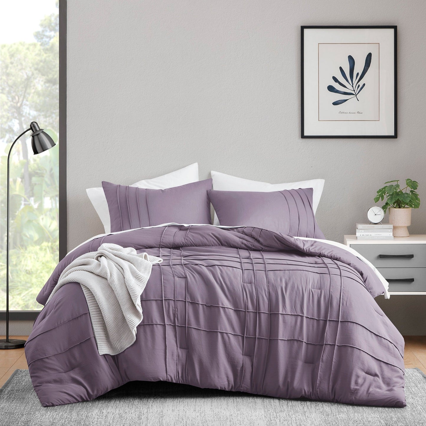 Set copripiumino Chelsea Square Evans Pinch Pleated Soft Washed Boho