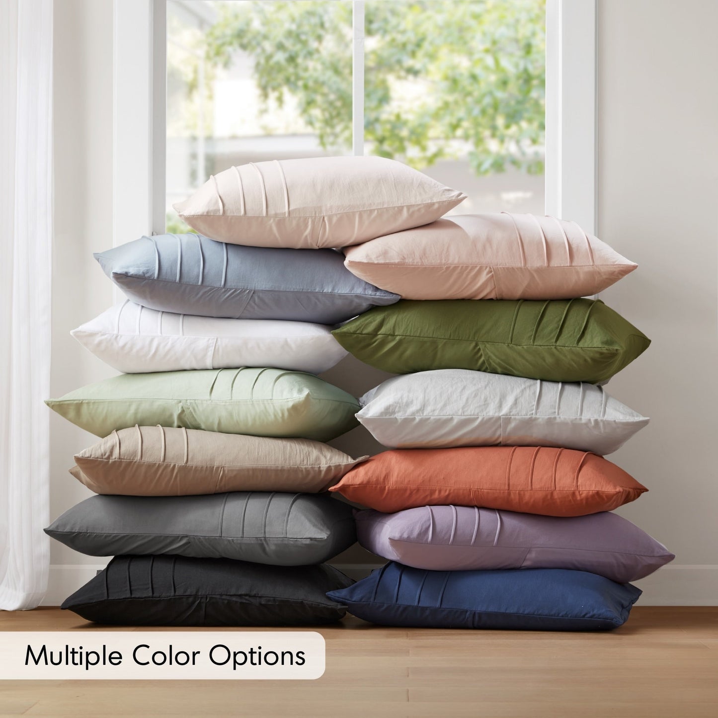 Set copripiumino Chelsea Square Evans Pinch Pleated Soft Washed Boho