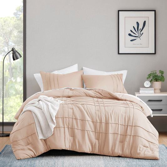 Set copripiumino Chelsea Square Evans Pinch Pleated Soft Washed Boho