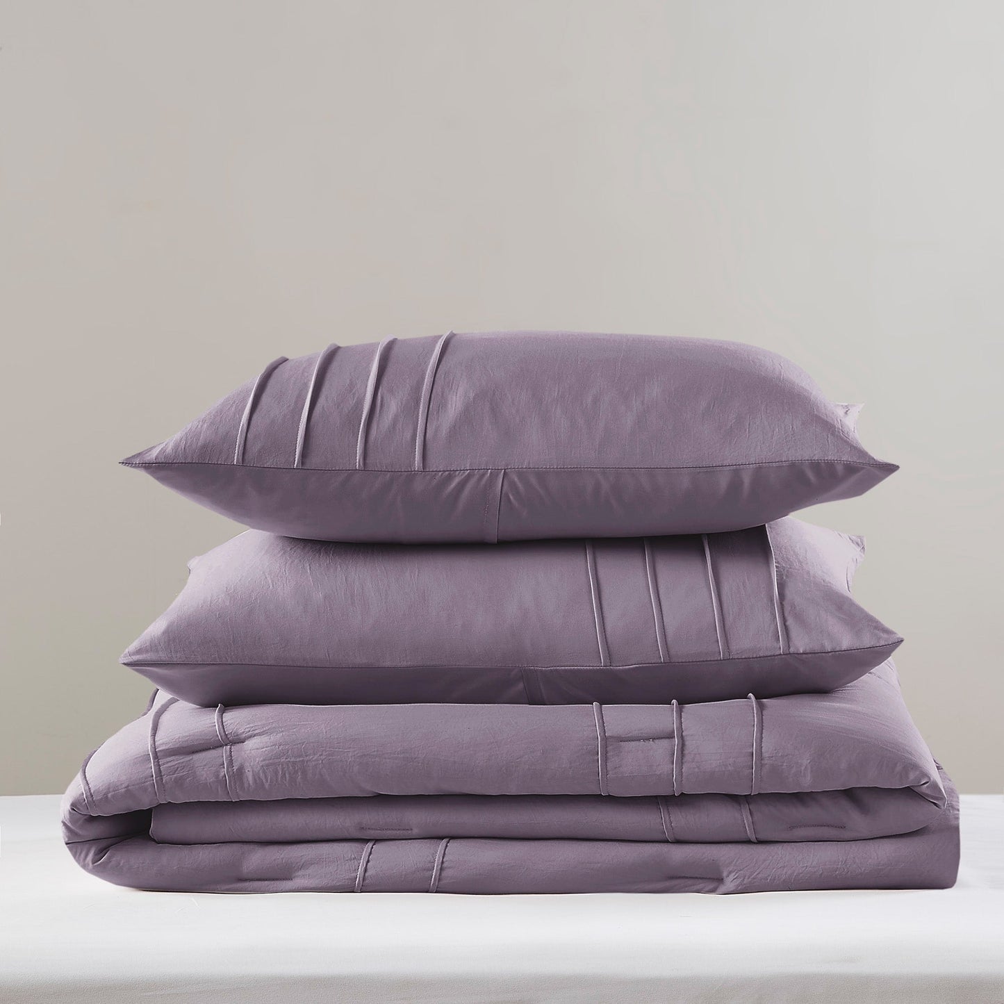 Set copripiumino Chelsea Square Evans Pinch Pleated Soft Washed Boho