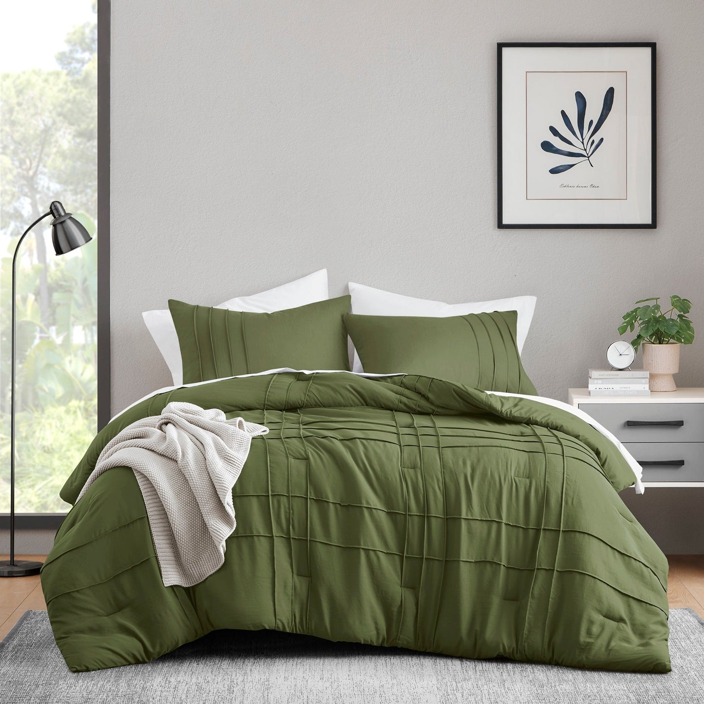 Set copripiumino Chelsea Square Evans Pinch Pleated Soft Washed Boho