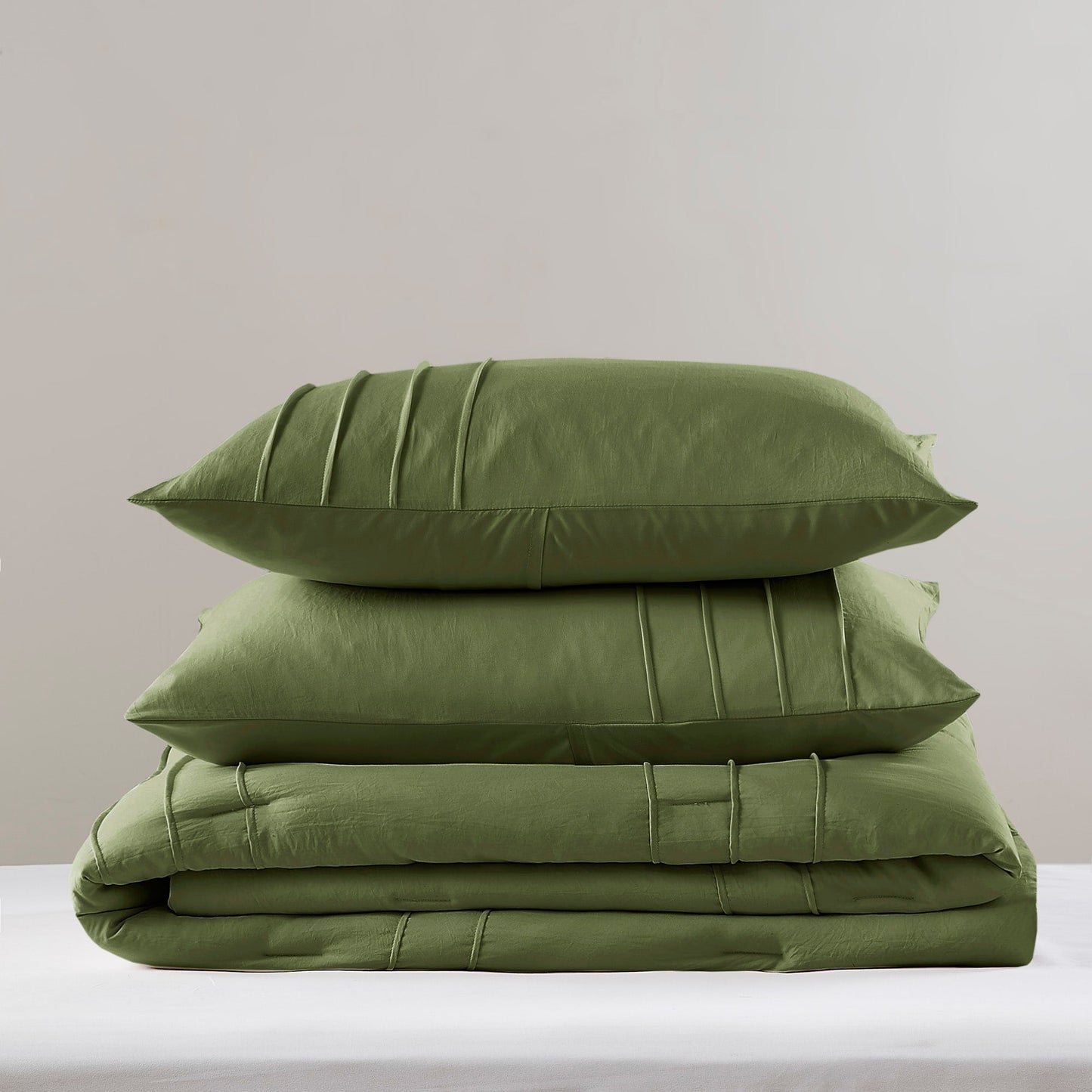 Set copripiumino Chelsea Square Evans Pinch Pleated Soft Washed Boho