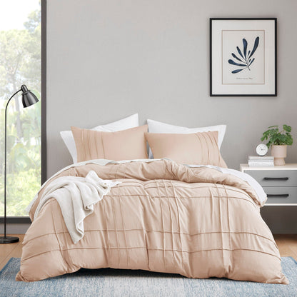Set copripiumino Chelsea Square Evans Pinch Pleated Soft Washed Boho