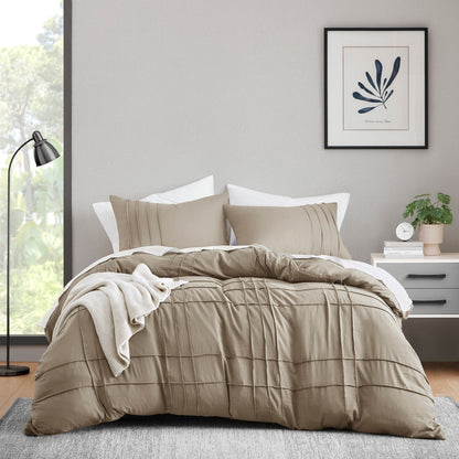 Set copripiumino Chelsea Square Evans Pinch Pleated Soft Washed Boho