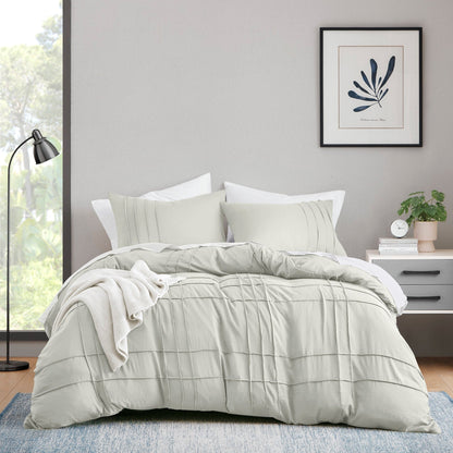 Set copripiumino Chelsea Square Evans Pinch Pleated Soft Washed Boho