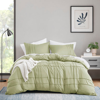 Set copripiumino Chelsea Square Evans Pinch Pleated Soft Washed Boho