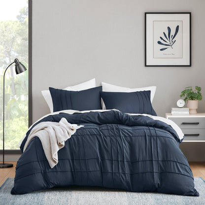 Set copripiumino Chelsea Square Evans Pinch Pleated Soft Washed Boho