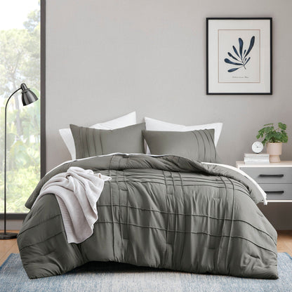 Set copripiumino Chelsea Square Evans Pinch Pleated Soft Washed Boho