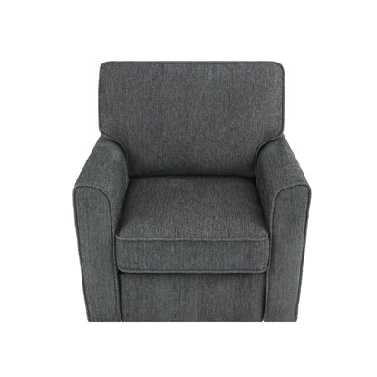 Poltrona girevole a 360° in ciniglia, poltrona moderna con tasche laterali, poltrona girevole, poltrona reclinabile ergonomica per camera da letto
