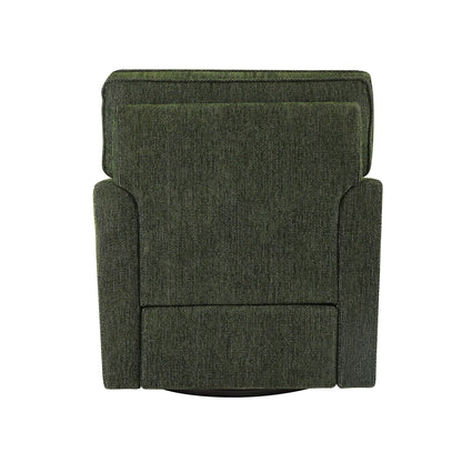 Poltrona girevole a 360° in ciniglia, poltrona moderna con tasche laterali, poltrona girevole, poltrona reclinabile ergonomica per camera da letto