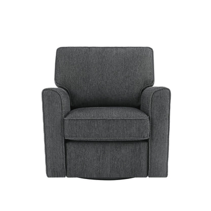 Poltrona girevole a 360° in ciniglia, poltrona moderna con tasche laterali, poltrona girevole, poltrona reclinabile ergonomica per camera da letto
