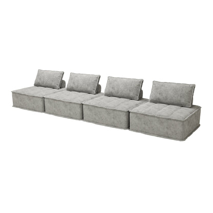Set di divani modulari Chenille da 4 pezzi