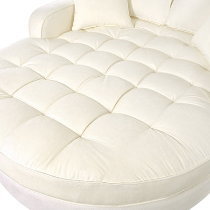 Divano letto con chaise longue in ciniglia, divano imbottito con schienale trapuntato e 2 cuscini staccabili per soggiorno
