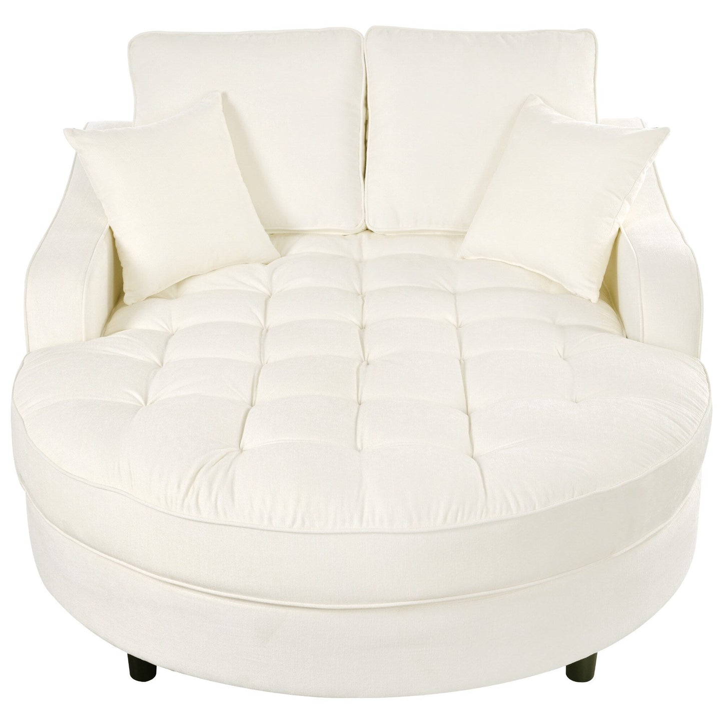 Divano letto con chaise longue in ciniglia, divano imbottito con schienale trapuntato e 2 cuscini staccabili per soggiorno