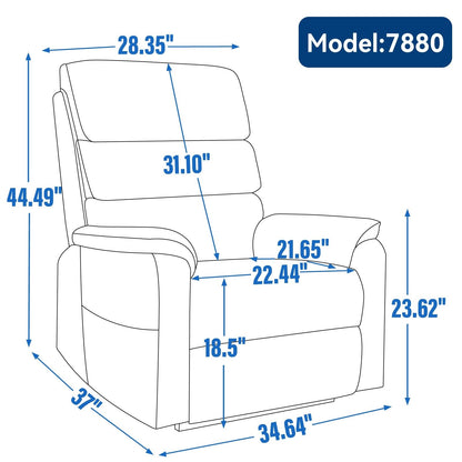 Poltrona reclinabile Chenille Dual Motor Infinite Power Lift con telecomando, massaggio termico e meccanismo di movimento per impieghi gravosi