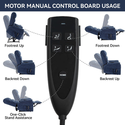 Poltrona reclinabile Chenille Dual Motor Infinite Power Lift con telecomando, massaggio termico e meccanismo di movimento per impieghi gravosi