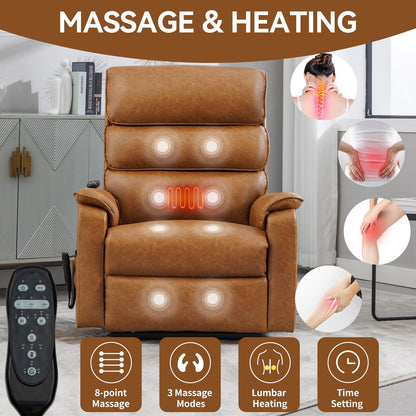 Poltrona reclinabile Chenille Dual Motor Infinite Power Lift con telecomando, massaggio termico e meccanismo di movimento per impieghi gravosi