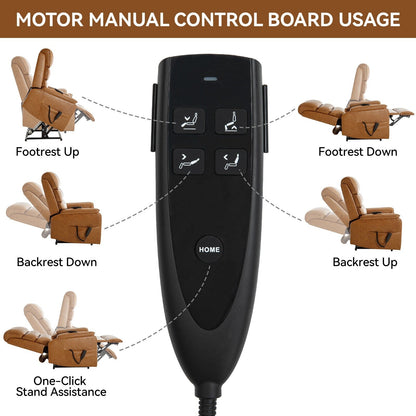 Poltrona reclinabile Chenille Dual Motor Infinite Power Lift con telecomando, massaggio termico e meccanismo di movimento per impieghi gravosi