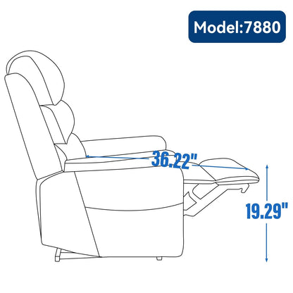 Poltrona reclinabile Chenille Dual Motor Infinite Power Lift con telecomando, massaggio termico e meccanismo di movimento per impieghi gravosi