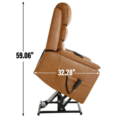 Poltrona reclinabile Chenille Dual Motor Infinite Power Lift con telecomando, massaggio termico e meccanismo di movimento per impieghi gravosi