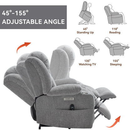 Poltrona reclinabile elettrica Chenille