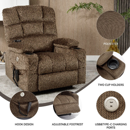 Poltrona reclinabile elettrica Chenille