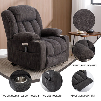 Poltrona reclinabile elettrica Chenille