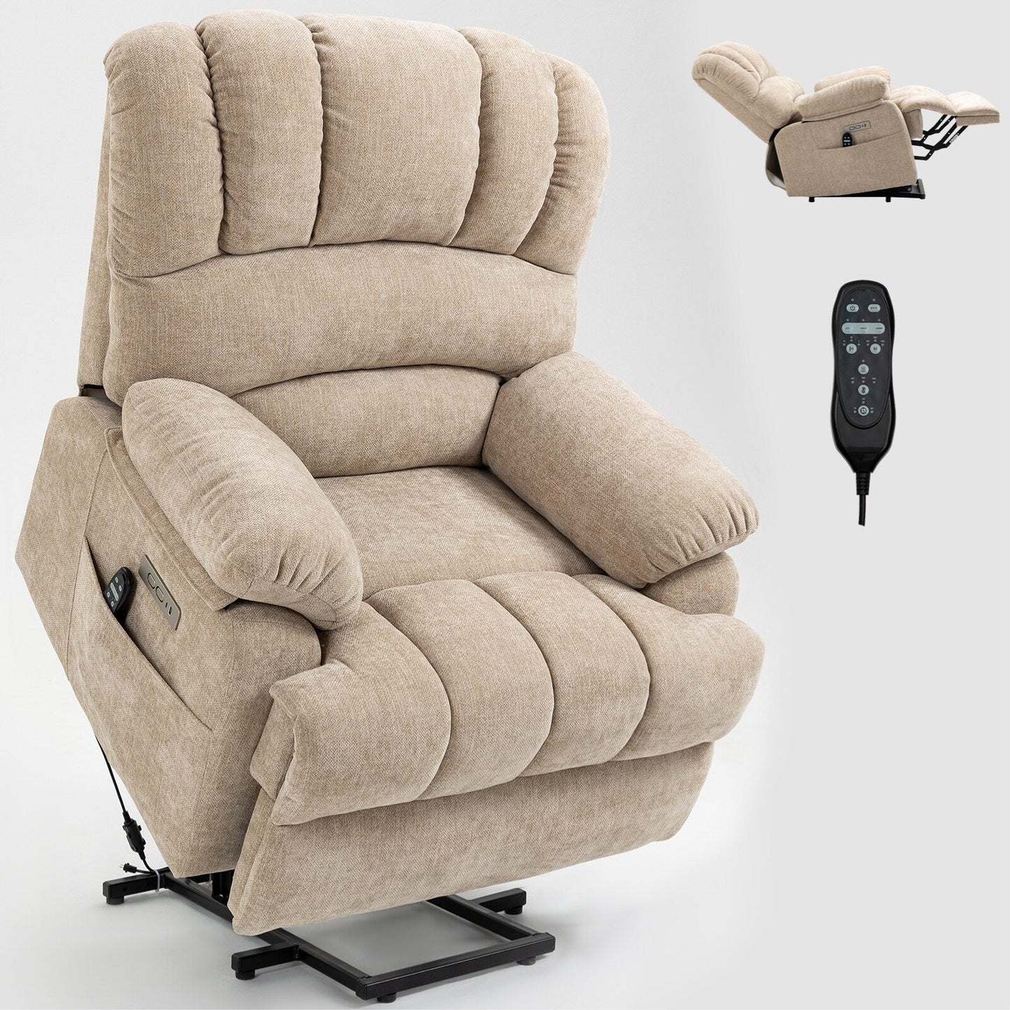 Poltrona reclinabile elettrica Chenille