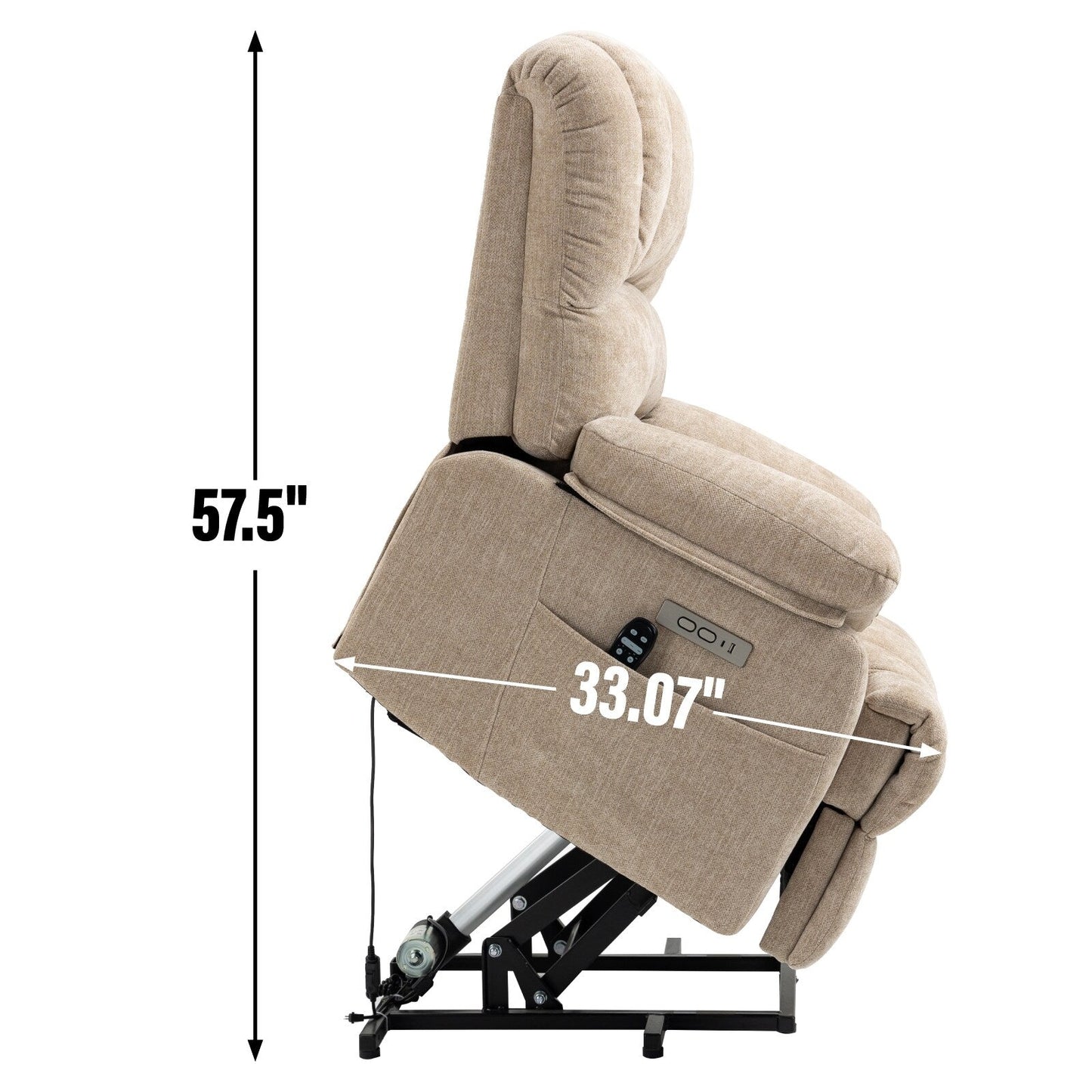 Poltrona reclinabile elettrica Chenille