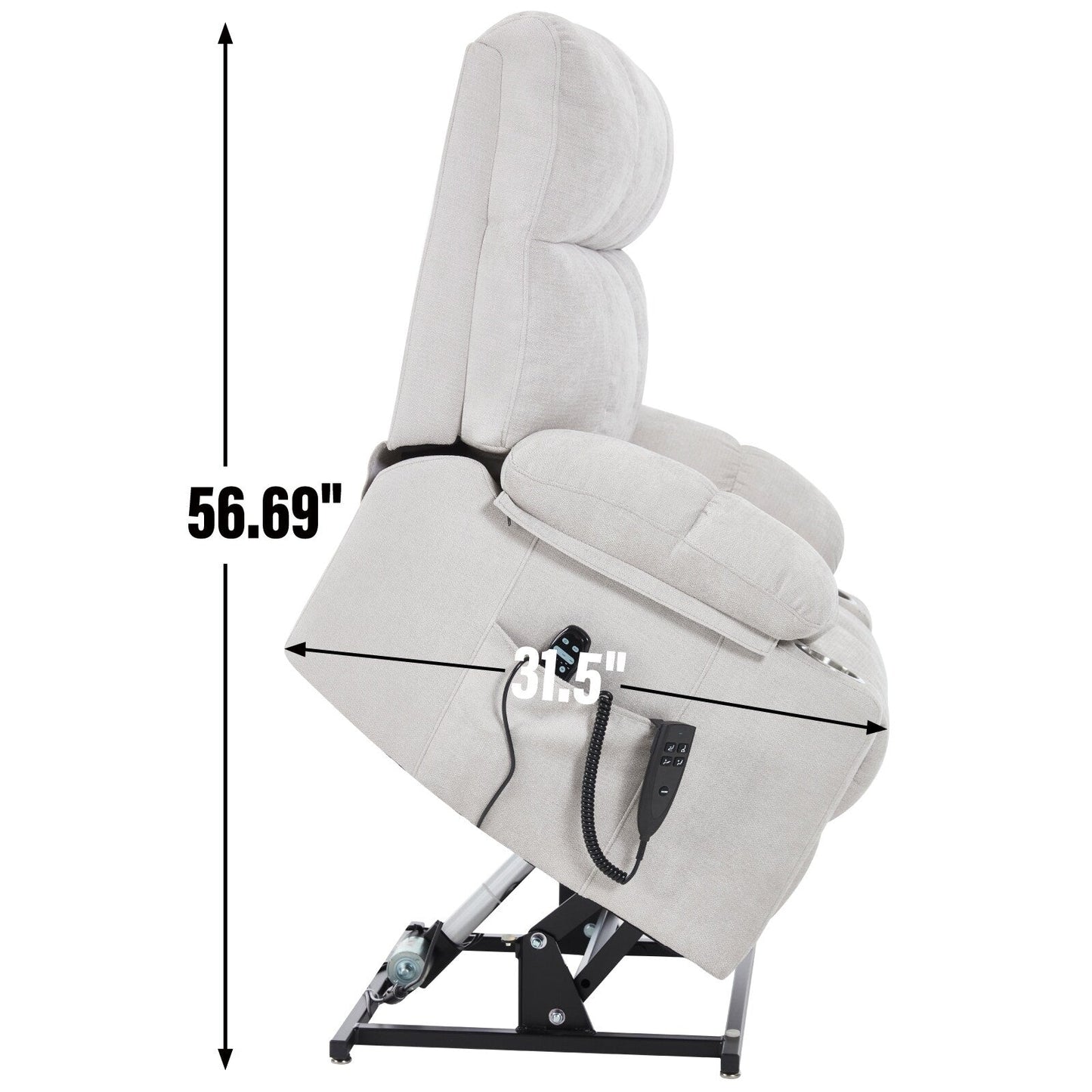Poltrona reclinabile elettrica Chenille