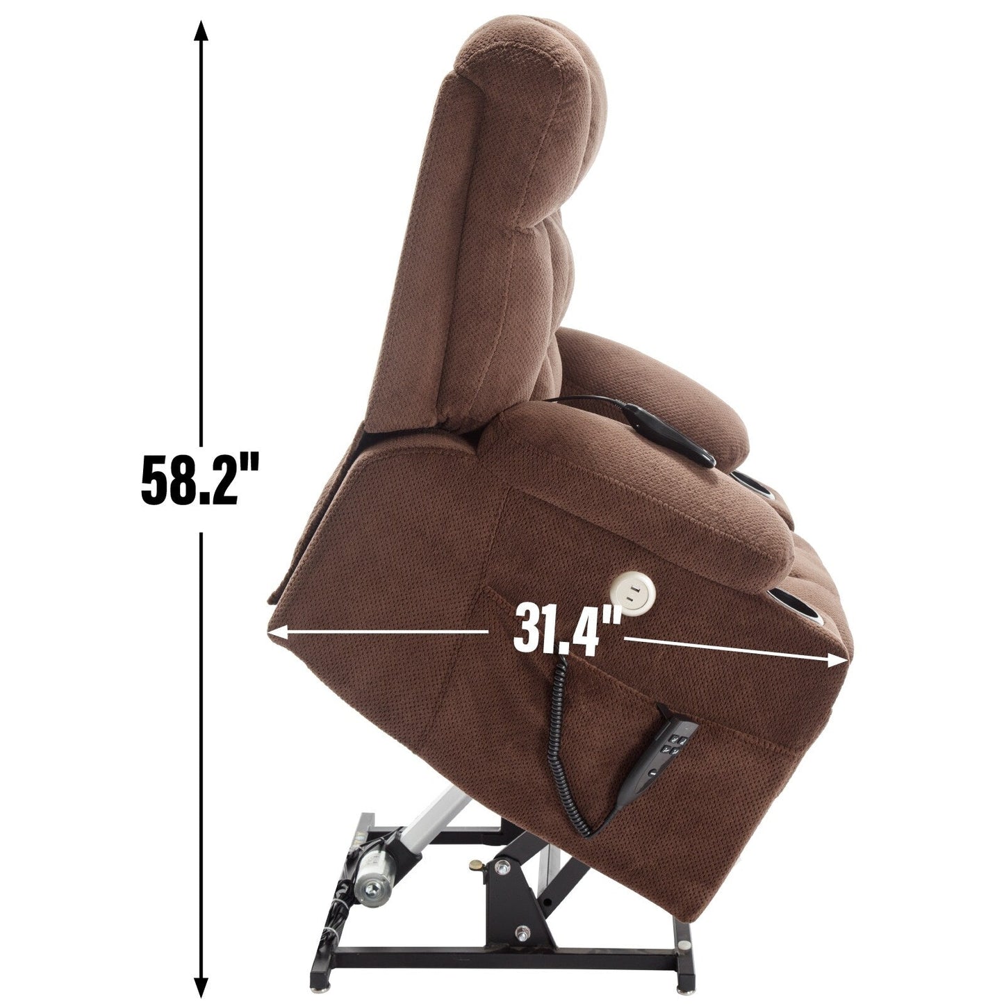 Poltrona reclinabile elettrica Chenille