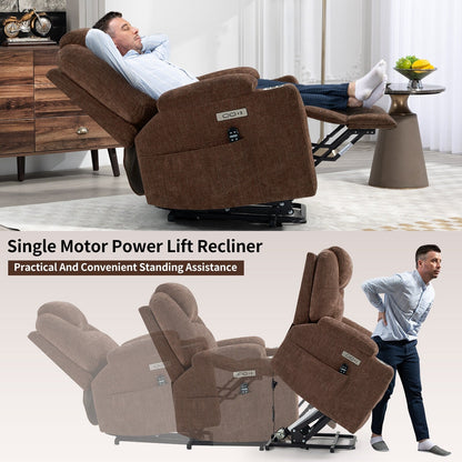 Poltrona reclinabile elettrica Chenille