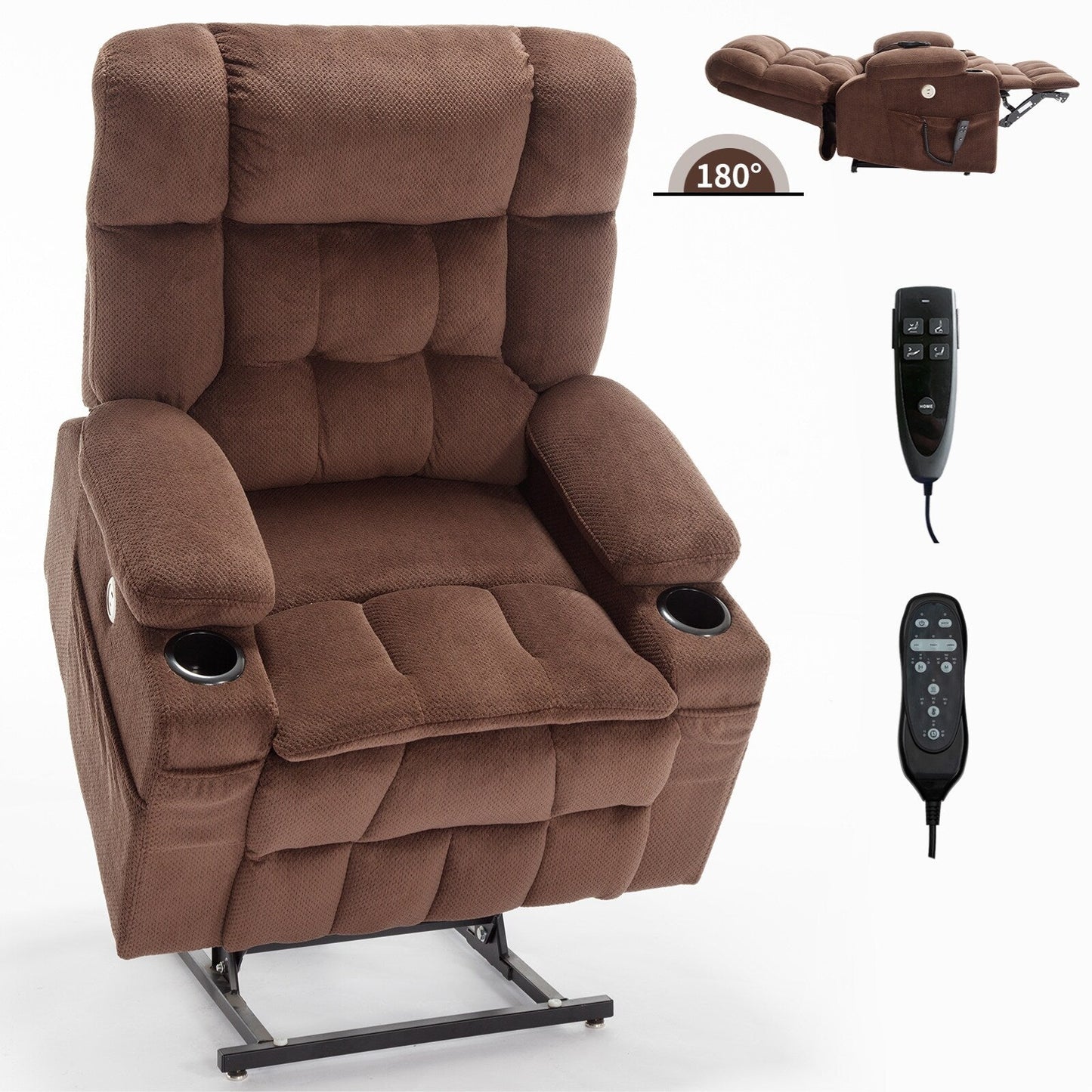 Poltrona reclinabile elettrica Chenille