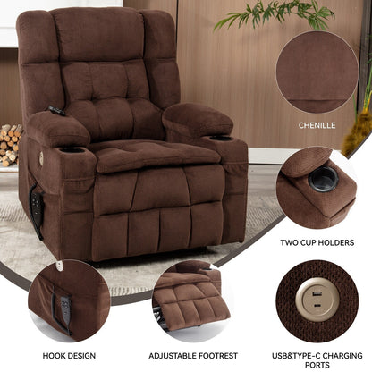 Poltrona reclinabile elettrica Chenille