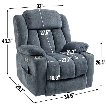 Poltrona reclinabile elettrica Chenille