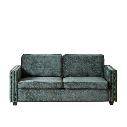 Divano letto in ciniglia con materasso in memory foam