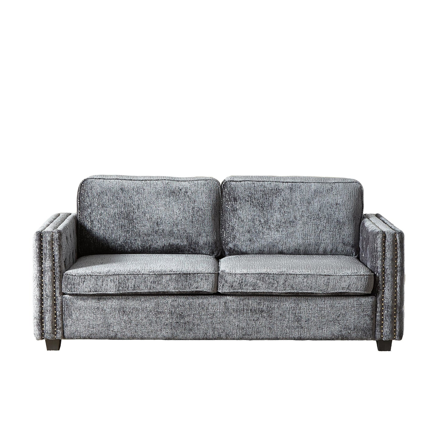Divano letto in ciniglia con materasso in memory foam