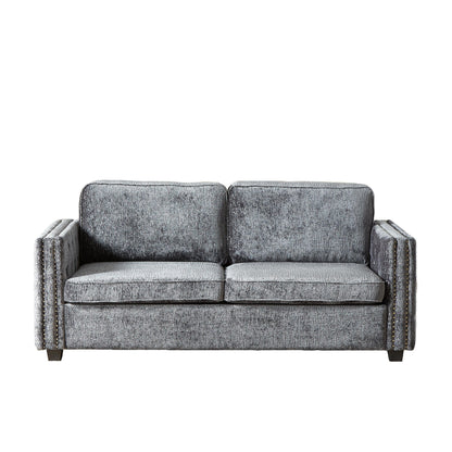 Divano letto in ciniglia con materasso in memory foam