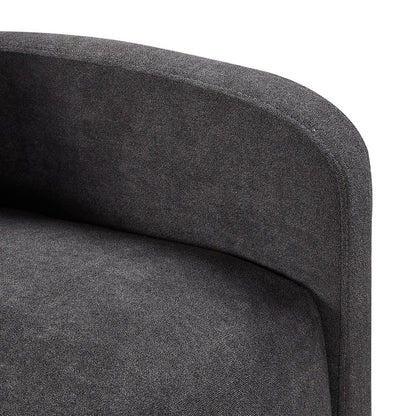 Poltrona reclinabile manuale girevole a 360° con rivestimento in ciniglia, cuscino spesso e tasche laterali