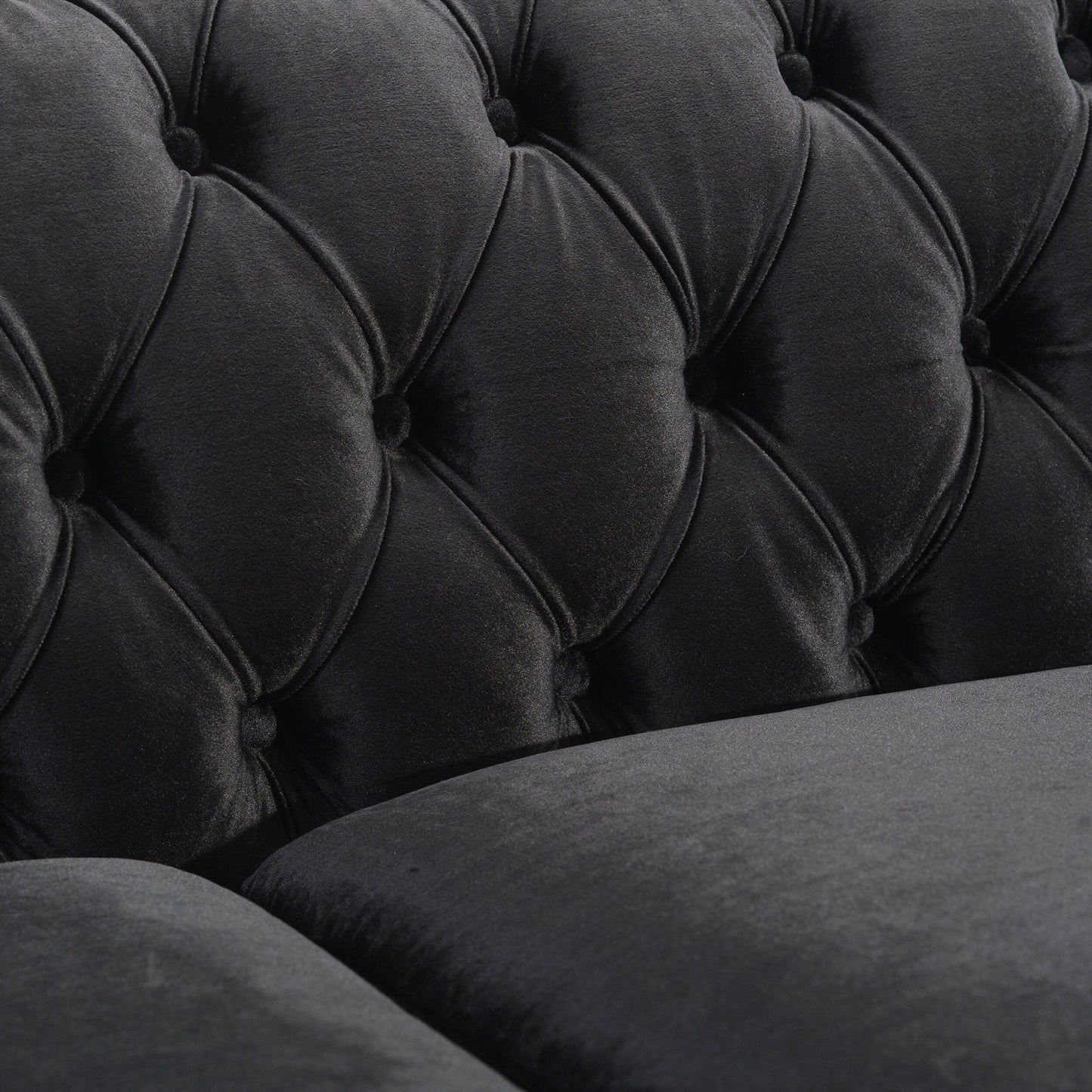Divano Chesterfield a 3 posti con capitonné e borchie