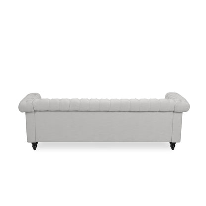 Divano Chesterfield a 3 posti con capitonné e borchie