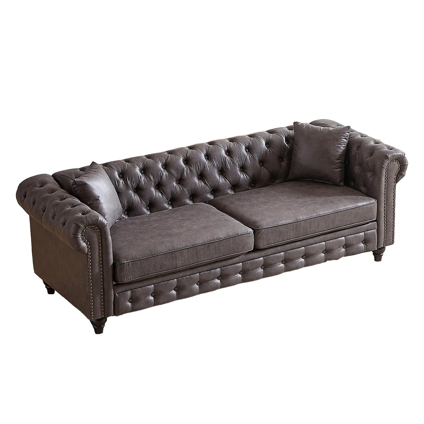 Divano Chesterfield 85.5 Tech Fabric a 3 posti con cuscini