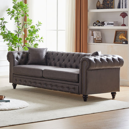 Divano Chesterfield 85.5 Tech Fabric a 3 posti con cuscini