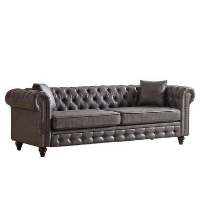 Divano Chesterfield 85.5 Tech Fabric a 3 posti con cuscini