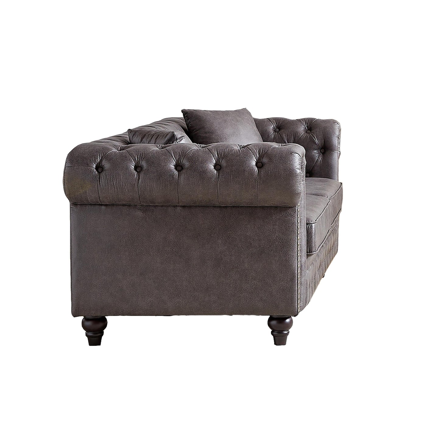Divano Chesterfield 85.5 Tech Fabric a 3 posti con cuscini