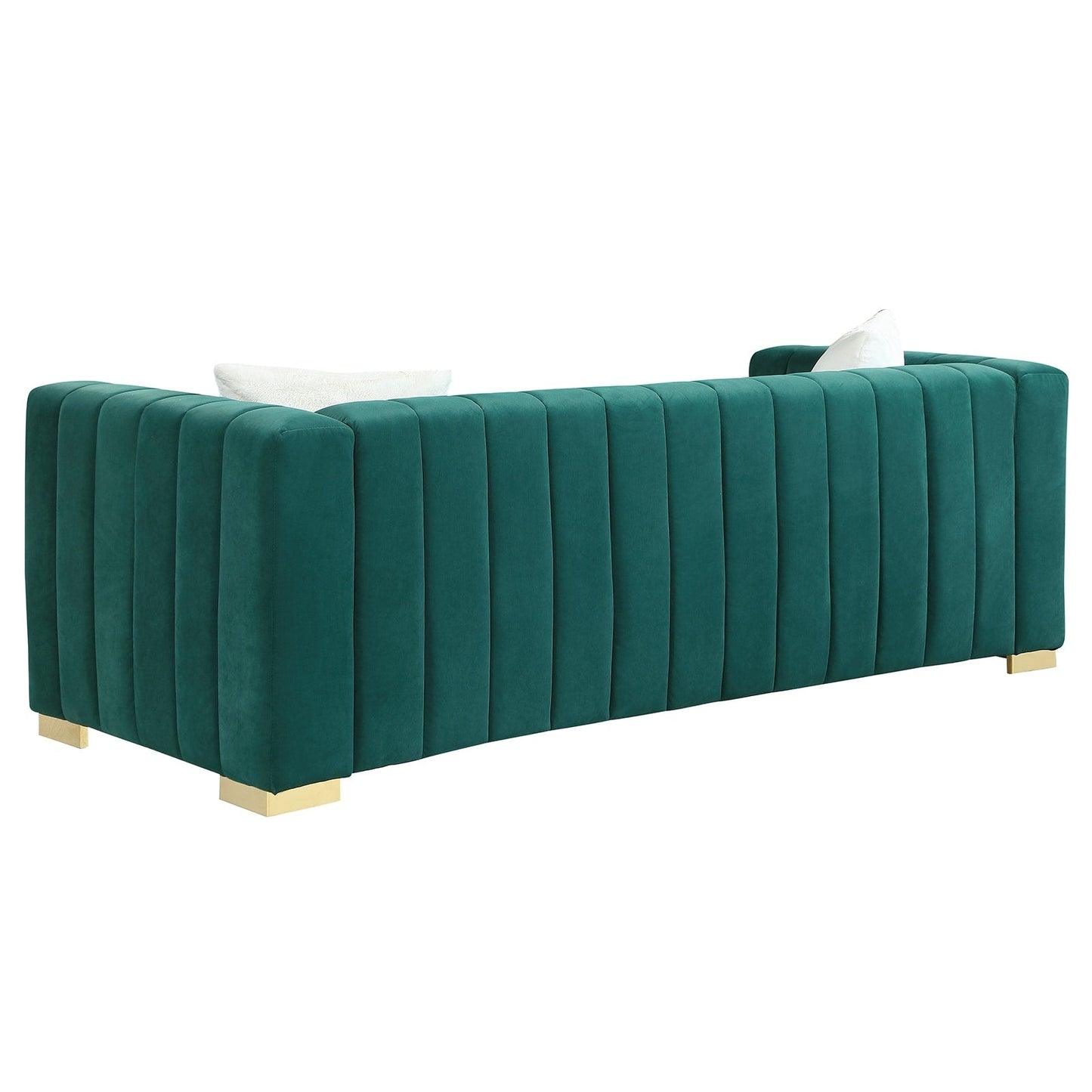 Divano Chesterfield 87.01 a 3 posti con cuscini e rivestimento in velluto per soggiorno