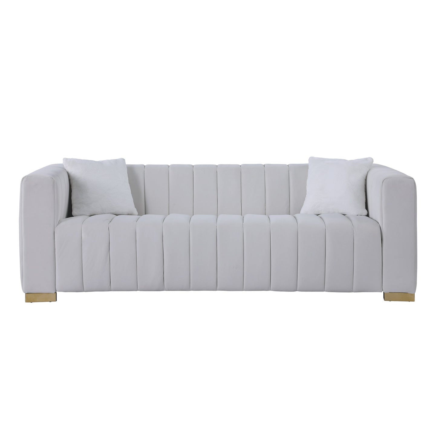 Divano Chesterfield 87.01 a 3 posti con cuscini e rivestimento in velluto per soggiorno