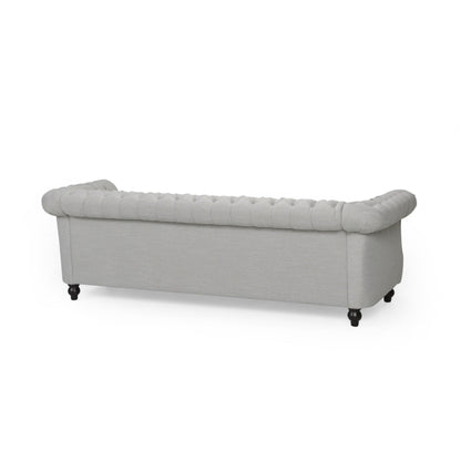 Divano Chesterfield a 3 posti con bottoni e borchie