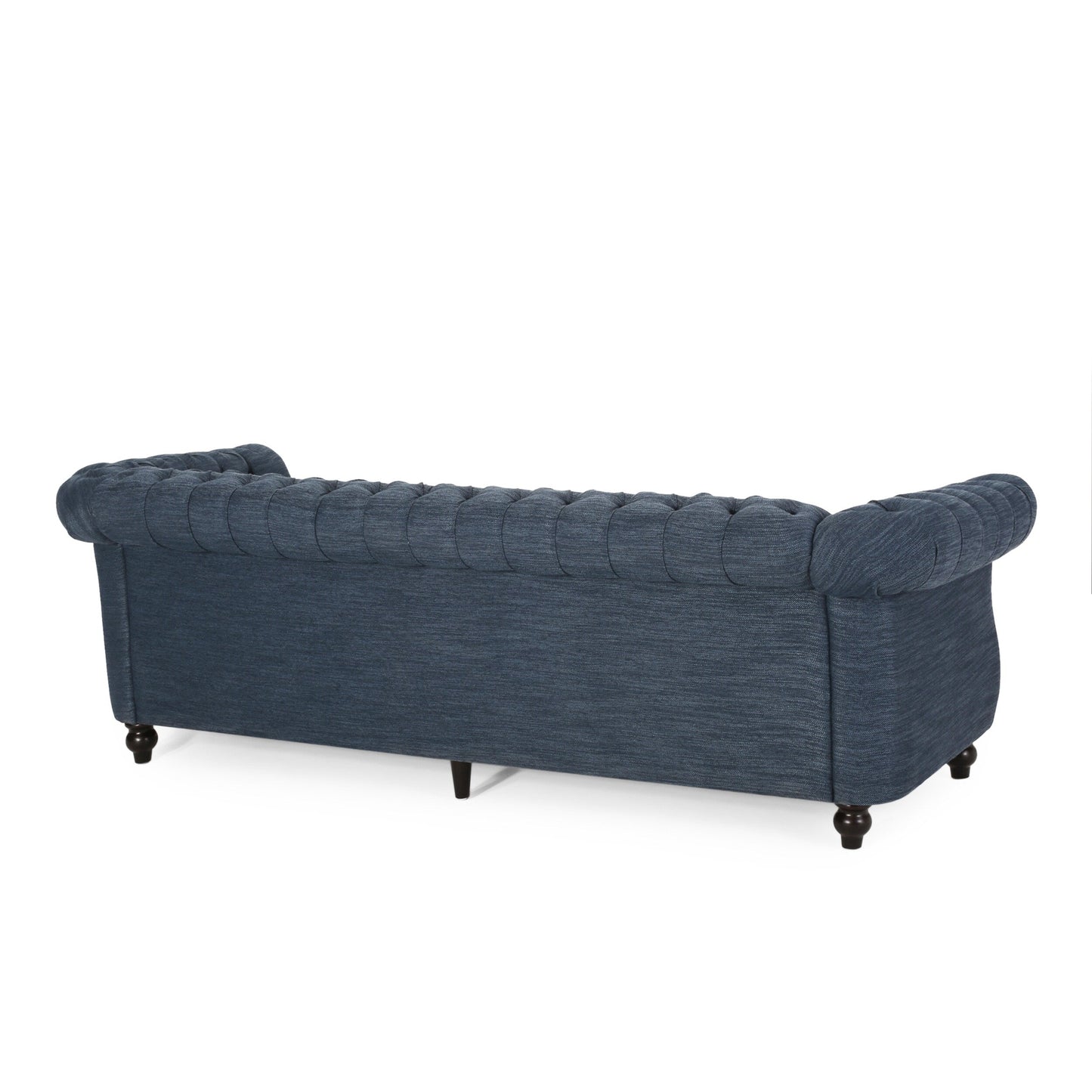 Divano Chesterfield a 3 posti con bottoni e borchie