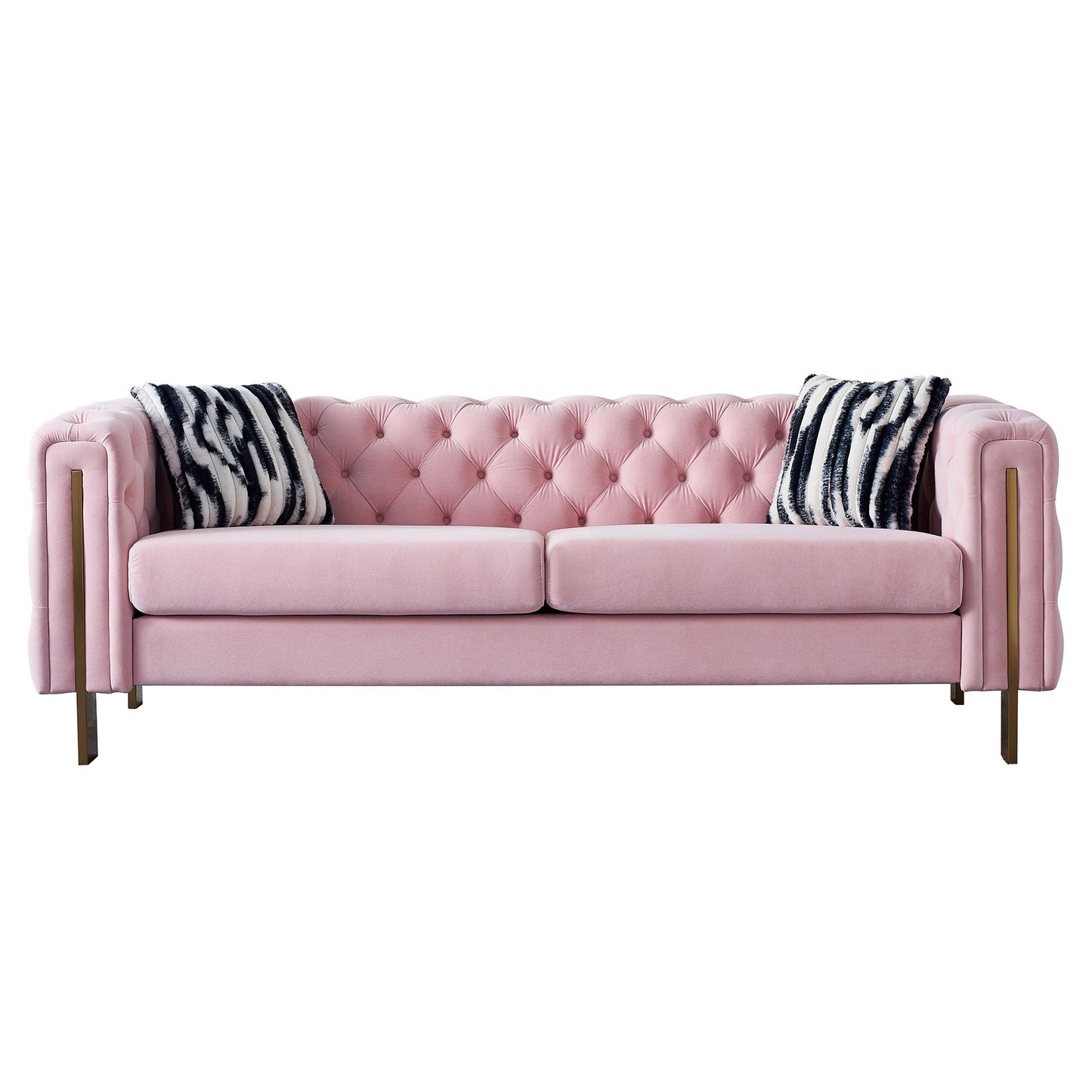 Divano Chesterfield moderno in velluto trapuntato per soggiorno